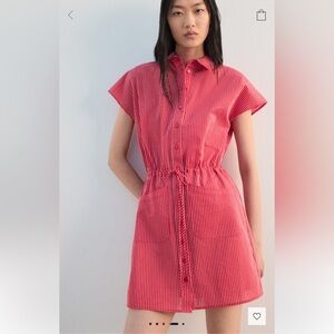 Mango Striped Shirt Dress